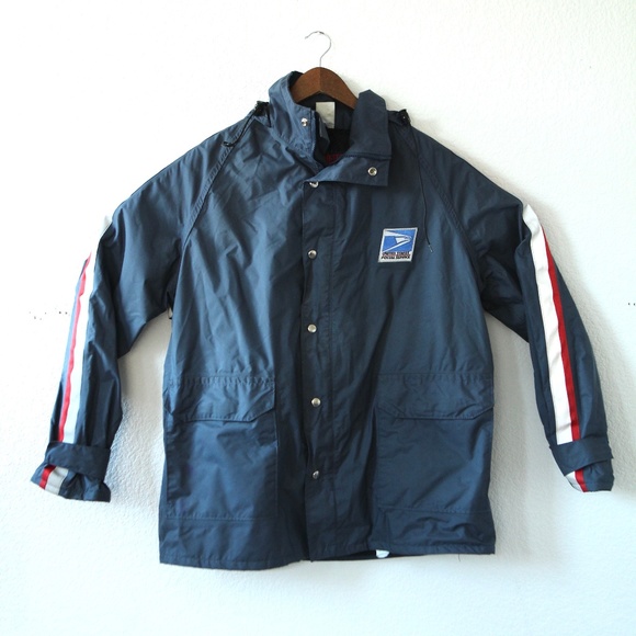 Usps Rain Jacket Wind Breaker Blue 